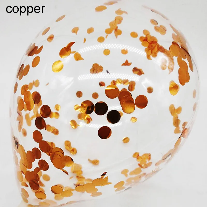 copper 10 шт. Свадебные украшения вечерние воздушные шары на день рождения из алюминиевой фольги с блестками для детского душа Свадебные Воздушные шары 12 дюймов - Цвет: copper