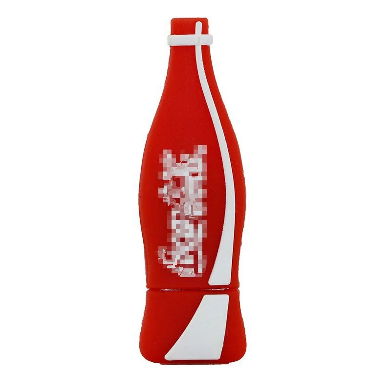 Cartoon silicone Стиль, Usb флеш-накопитель 2,0, металлический Usb флеш-накопитель, 4G 8GB 16GB 32GB 64GB 128 GB, флеш-накопитель Cola, банки для напитков, Pendriv - Color: Cartoon silicone