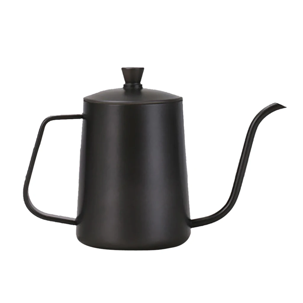 Кофейный чайник из нержавеющей стали Moka для капельного чая чайная посуда 600 мл BLK