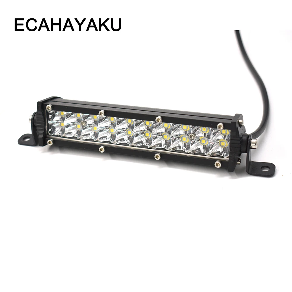 Двухрядная светильник световая балка ECAHAYAKU 2 шт. 60 Вт 7 дюймов 4x4 внедорожная для