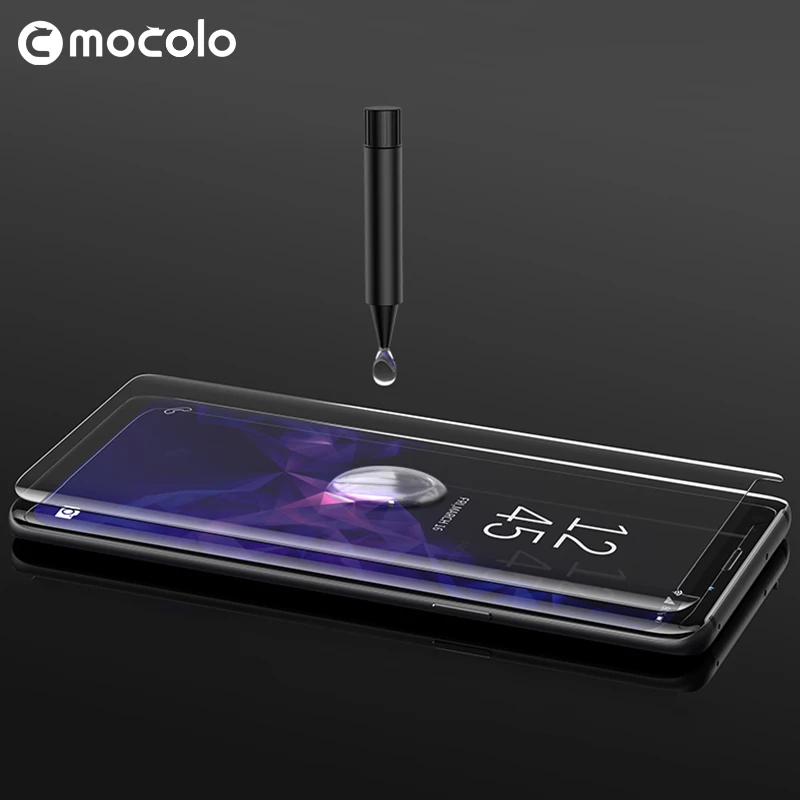 Kup Płynny Ochraniacz Ekranu UV Do Samsung Galaxy S8 S9 S10 Plus Mocolo Pełny Klejony 5D Zakrzywione Szkło Hartowane UV Do Samsung Note 9 8