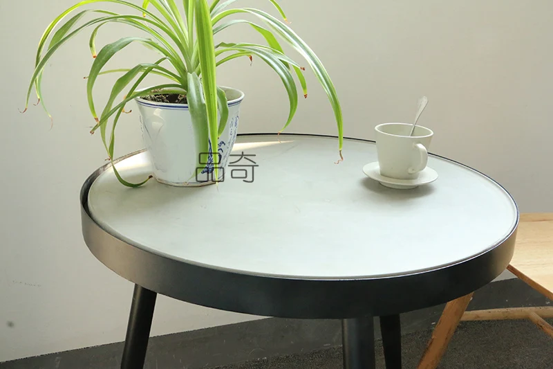 Промышленный стиль чайный столик для отдыха небольшой круглый стол цементный