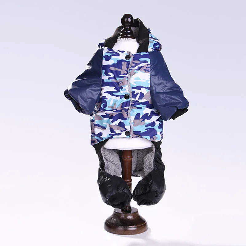 Комбинезон с капюшоном DOGGYZSTYLE камуфляжная для собаки зимняя хлопковая куртка