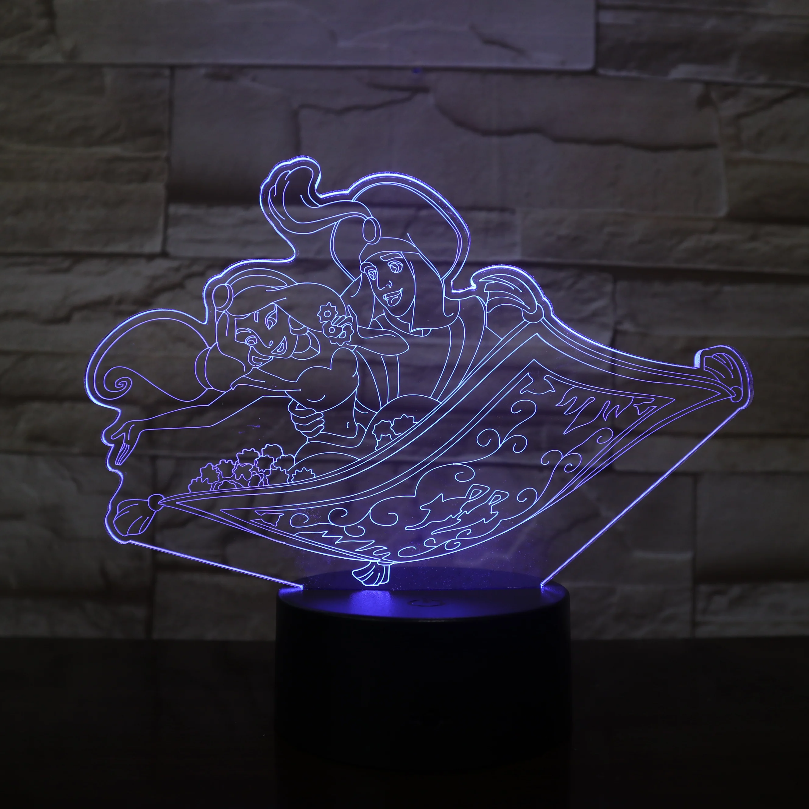 Ночсветильник Aladdin Prince с 3d светодиодами Офисная лампа для декора комнаты
