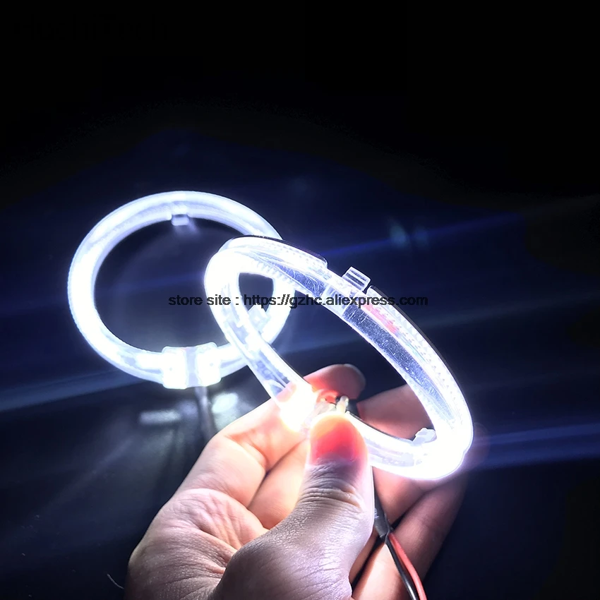 HochiTech Cree LED Chip Light Guide Angel Eyes Kit White Halo Ring дневной свет с диммером для Dodge Charger 2005 2010|daytime