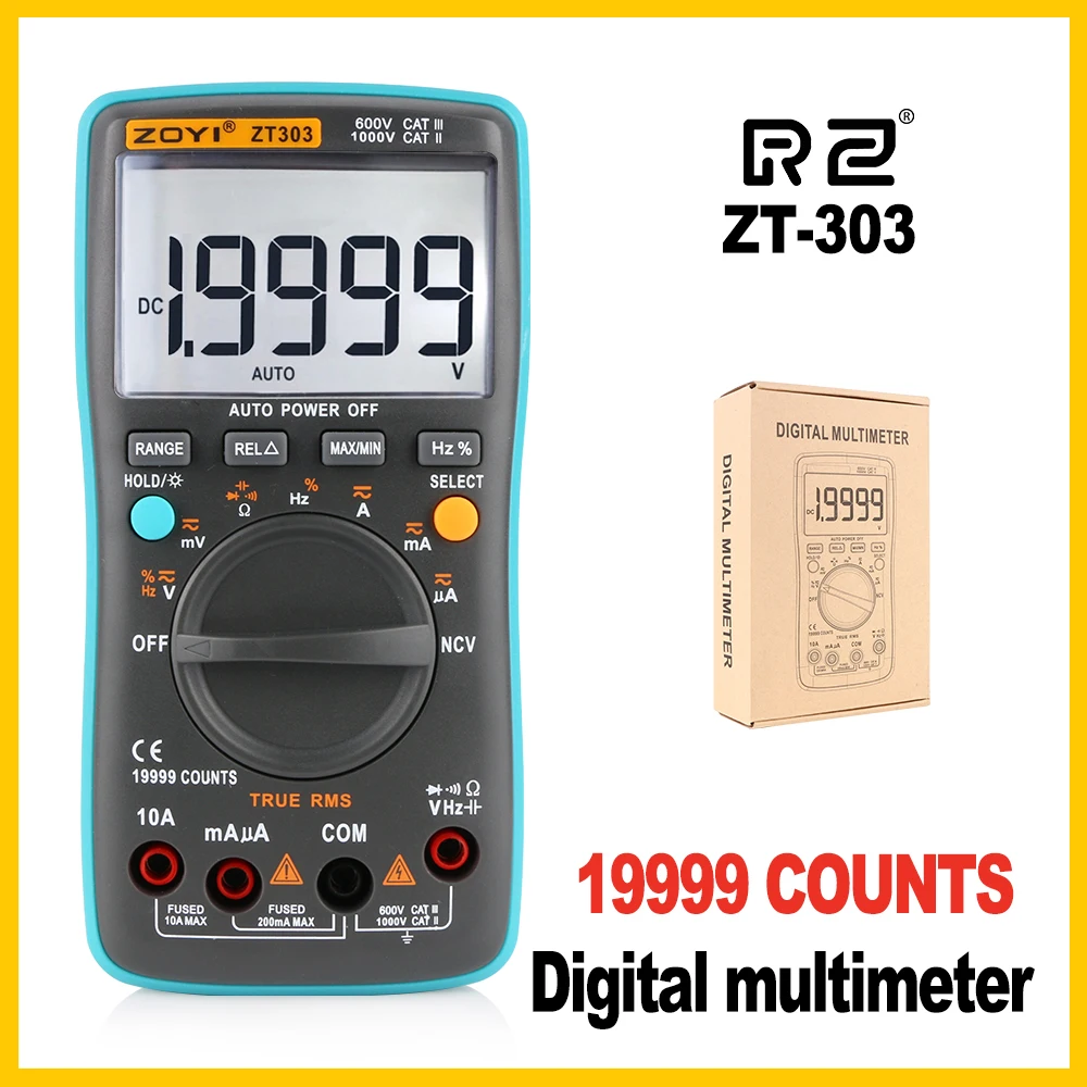 

Professional Industrial LCD Digital Multimeter high-accuracy Multimeter Backlight ZT303