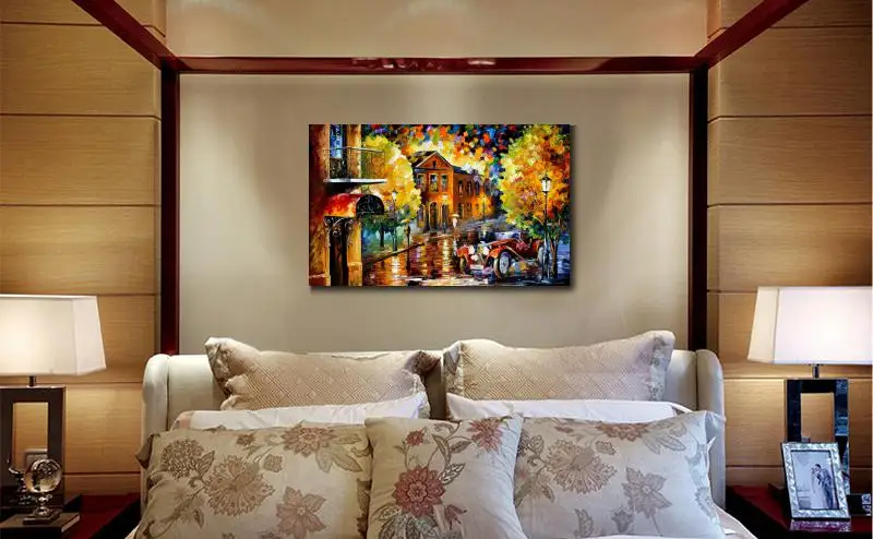 Beste Hedendaagse Kunst Jaguar Mes Olieverf Canvas Mooie Landschap Foto Voor Muur Decor