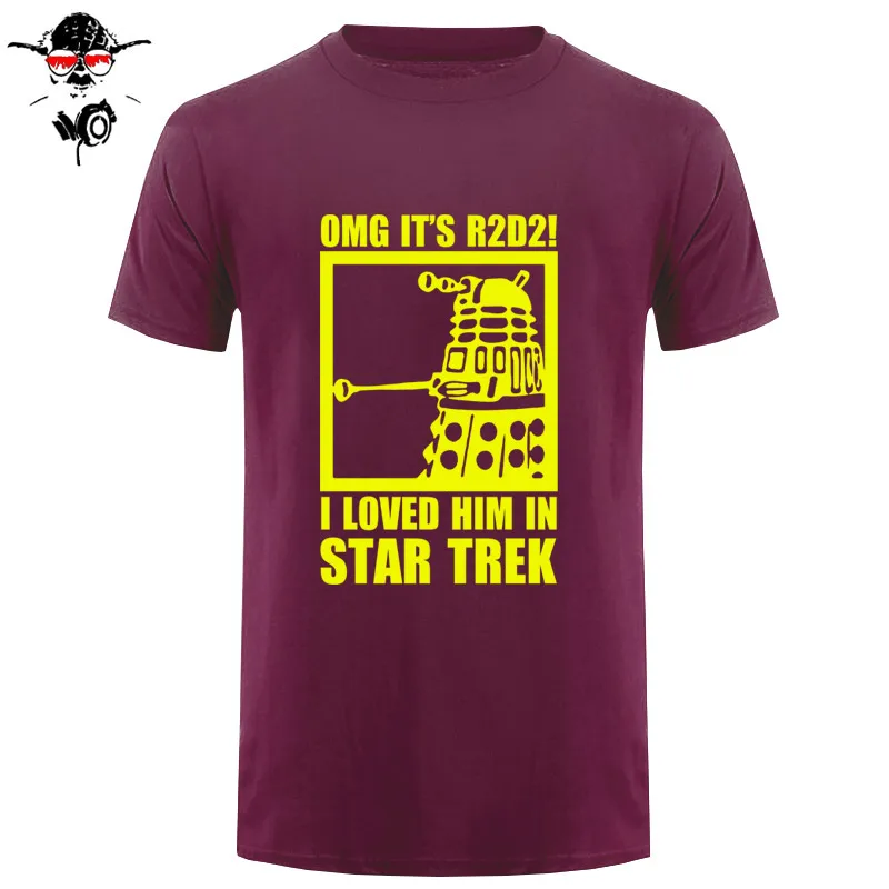 Новая летняя забавная футболка OMG It's R2D2 далек Звездные войны Dr Who Trek хлопковая футболка для мужчин - Цвет: 8