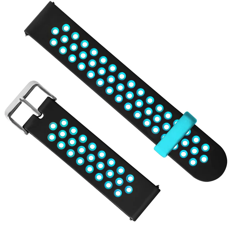 Синий 4 шт. в упаковке для xiaomi Amazfit Bip ремешок силиконовый браслет ремень спортивный фитнес-трекер часы браслет Amazfit GTS/GTR 42 мм ремешок - Цвет: Синий
