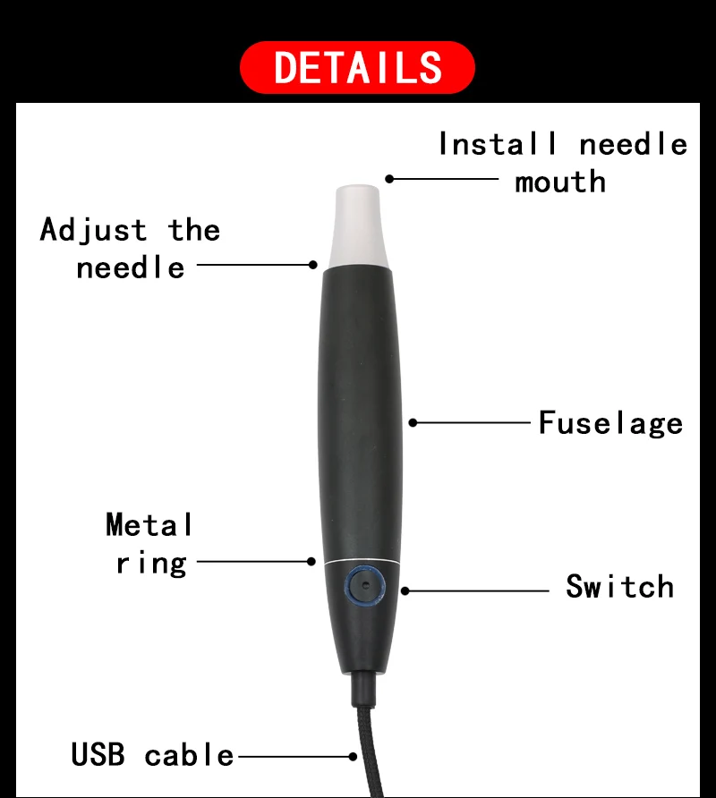 Nova digital caneta agulha de tatuagem dermographe maquillage permanente maquina terno arma 2019|agulhas tatuagem|tatuagem permanenteagulha |