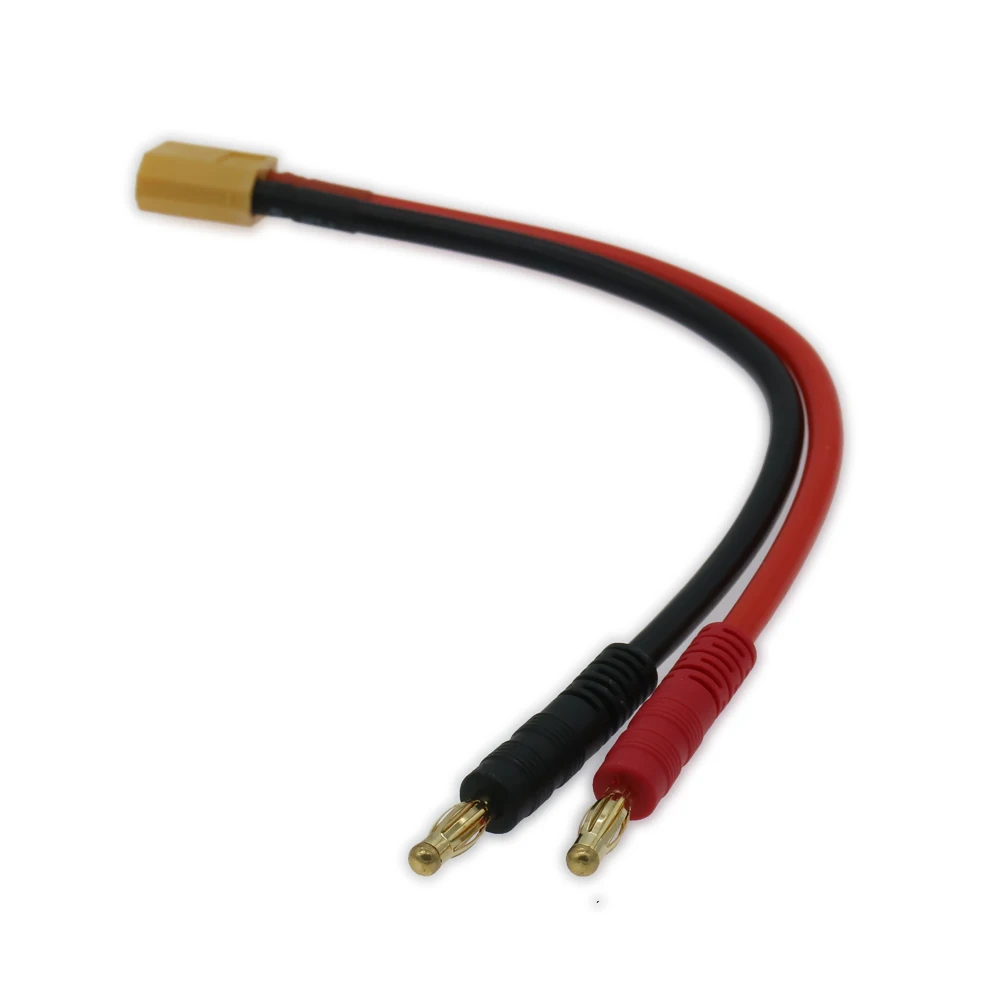 RCAWD 1 шт. 150 мм розетка Xt60 и позолоченный штекер 4 0 силиконовый кабель 12awg для