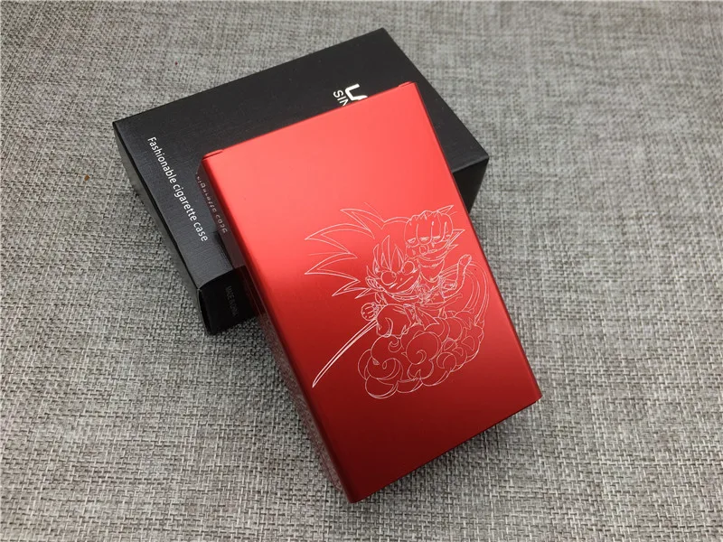 LF044 персонализированные Гоку Dragon Ball алюминиевый сплав Мода Красота портсигар чехол Лазерная резная не выцветает портсигар