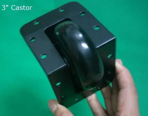3 Inches Castor 2 шт./лот, черный чехол для дорожного полета, утопленный шарнир с застежкой, Угловой протектор, пружинный чехол для дорожного движения, комплект оборудования - Цвет: 3 Inches Castor