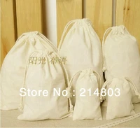 300pcslot size 17x24cm 100 natural eco friendly organic cotton drawstring bag logo custom