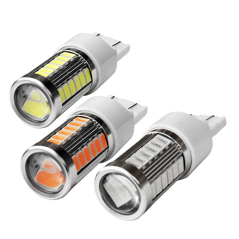 2 шт. Автомобильные светодиодные лампы T20 7443 W21/5W 33 SMD 5630 5730 21/5 Вт|7443 w21/5w|t20 7443led car |