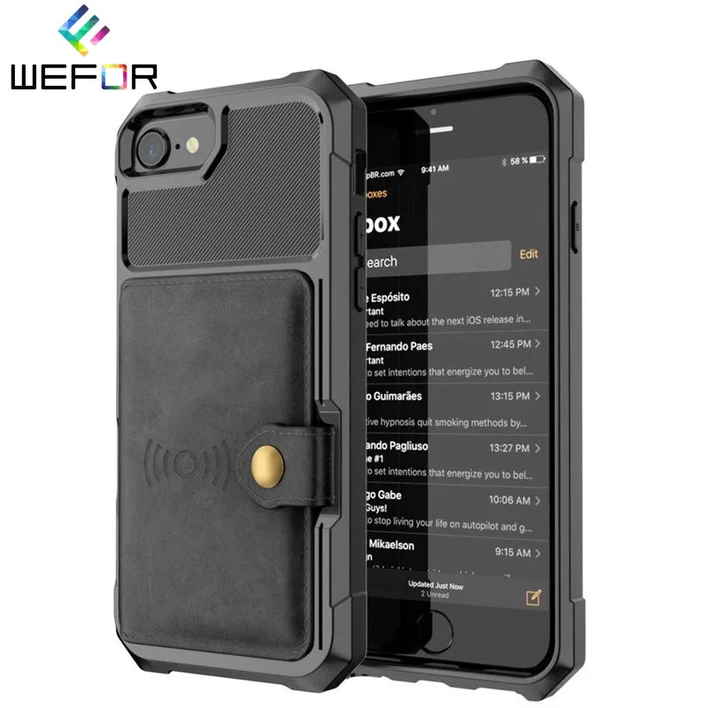 Роскошный чехол-кошелек из искусственной кожи для iPhone 6 6s 7 8 Plus X XS XR XX MAX