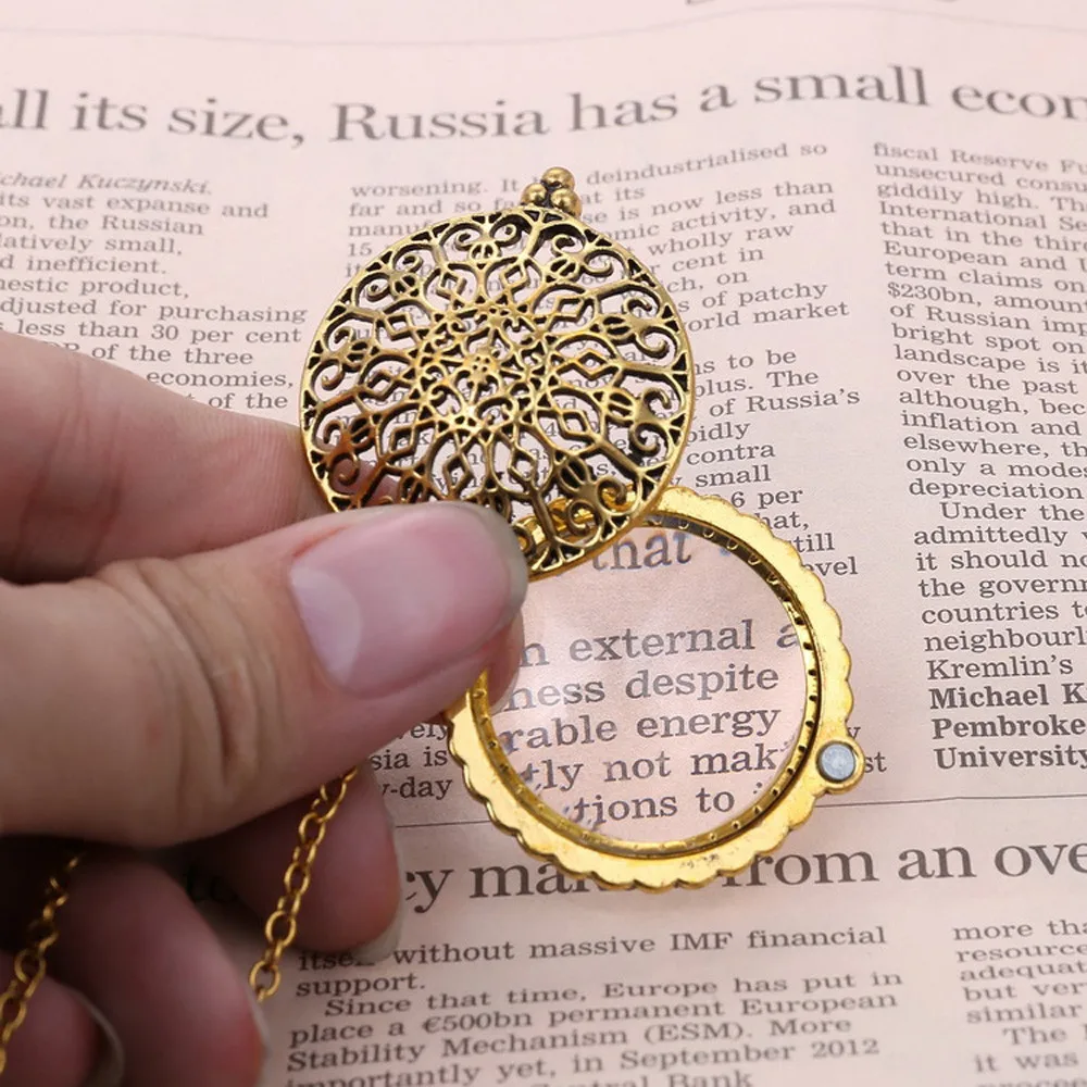 Фото Necklace Magnifier Pendant for bracelets Magnify Glass Reeding Decorativ Monocle chain gold high quality 0517 Украшения и Necklace Magnifier Pendant for bracelets Magnify Glass Reeding Decorativ Monocle chain gold high quality 0517 Украшения и