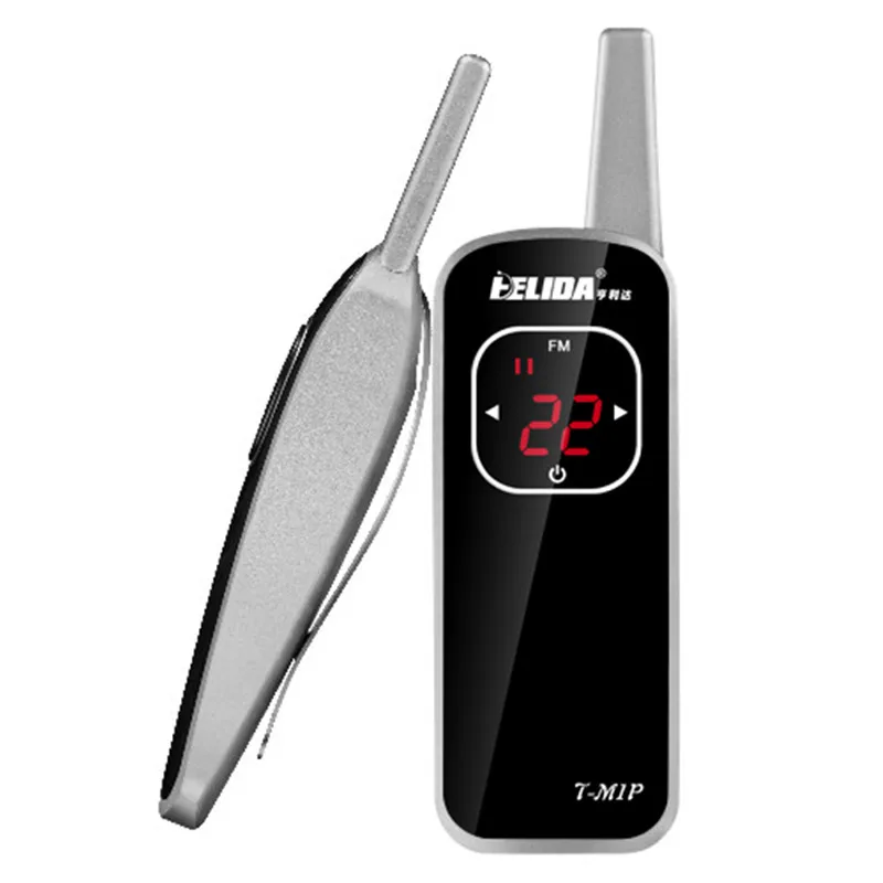 silvery 1 шт HELIDA T-M1P uhf мини рация с fm-радио двухстороннее радио для ресторана/отеля/школы - Цвет: silvery