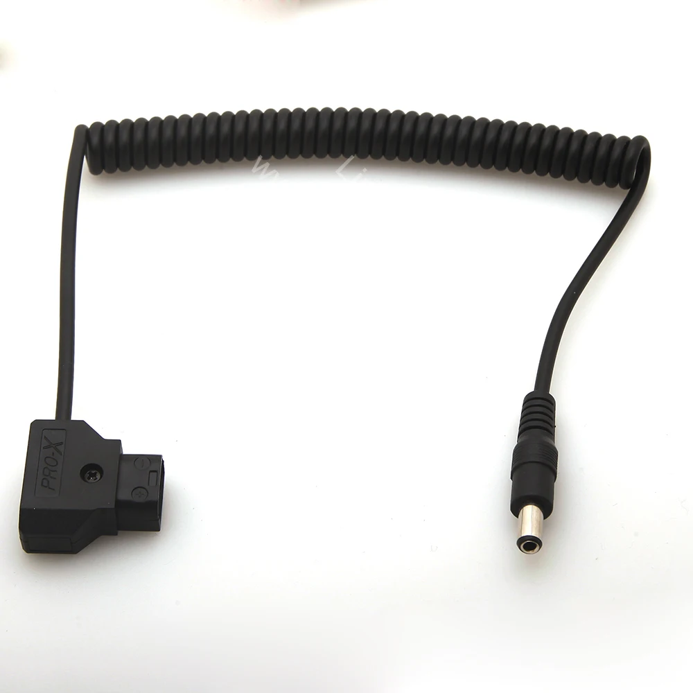 UC9568 спиральный d кран штекер к DC 5 5x2 мм кабель для DSLR Rig power V Mount аккумуляторная