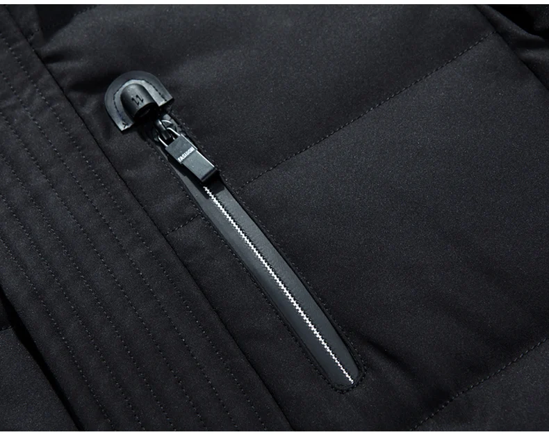 Зима, мужской длинный пуховик, одежда, уплотненный, теплый, белый утиный пух, с капюшоном, с меховым воротником, повседневное пальто, Мужская брендовая одежда