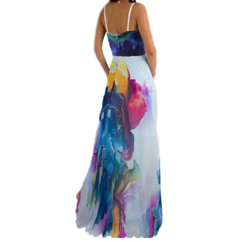 Женское платье-бандо без бретелек с цифровым принтом | Женская одежда