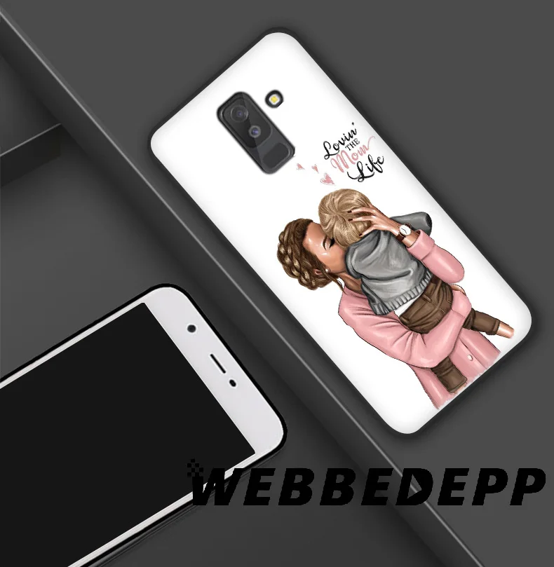 WEBBEDEPP черный коричневый волосы для мамы Мягкий ТПУ силиконовый чехол Samsung Galaxy S10
