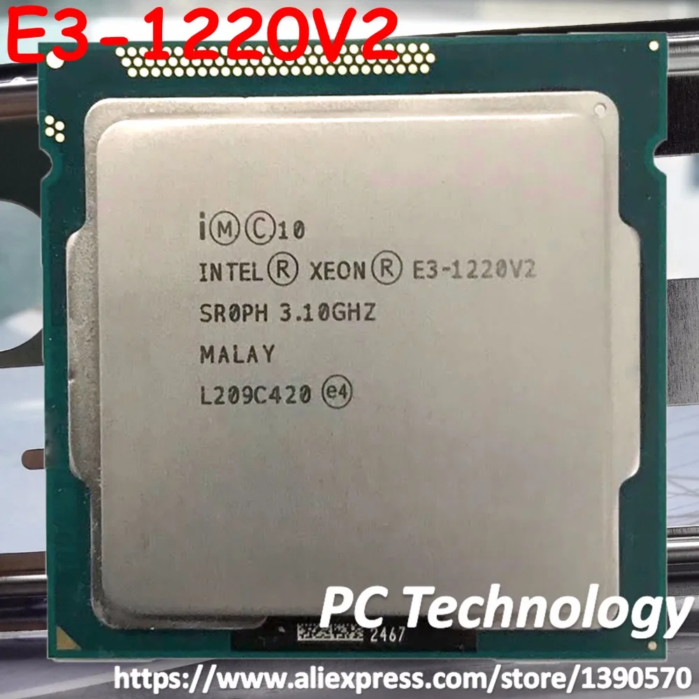 Оригинальный четырёхъядерный процессор INTEL XEON E3 1220V2 SROPH (8M кэш 3 10 ГГц) телефон LGA1155