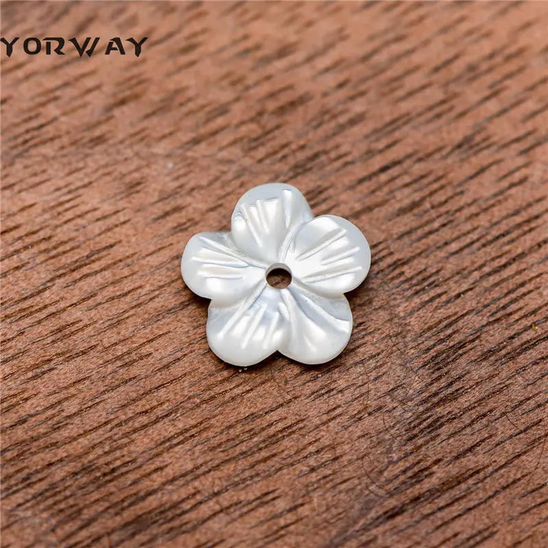 10x2mm 10 шт. белого перламутра, цветы, резные, натуральная основа, цветок, бусины 8/10/12 мм в ассортименте, плоское основание-(V1176 - Цвет: 10x2mm