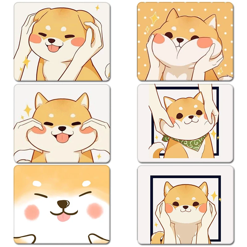 Shiba Inu Doge мультфильм животных дети природа резиновый коврик для мыши ноутбука