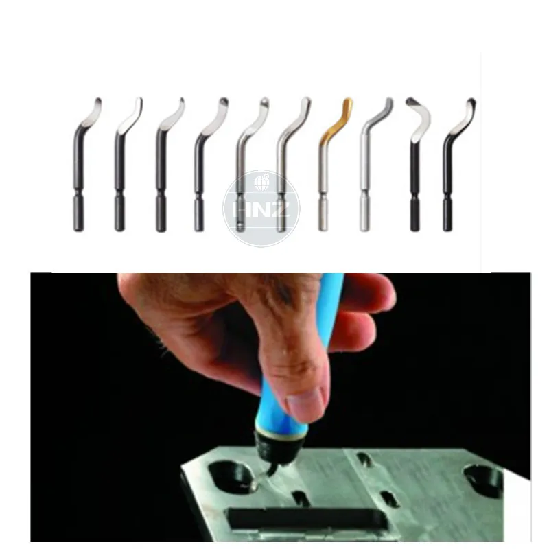 High quality Plastic Burr Handle With 10pc BS1010/BS1018 BS3010 BS1012 BS6601 BK3010 Blades Hand Deburring Tool