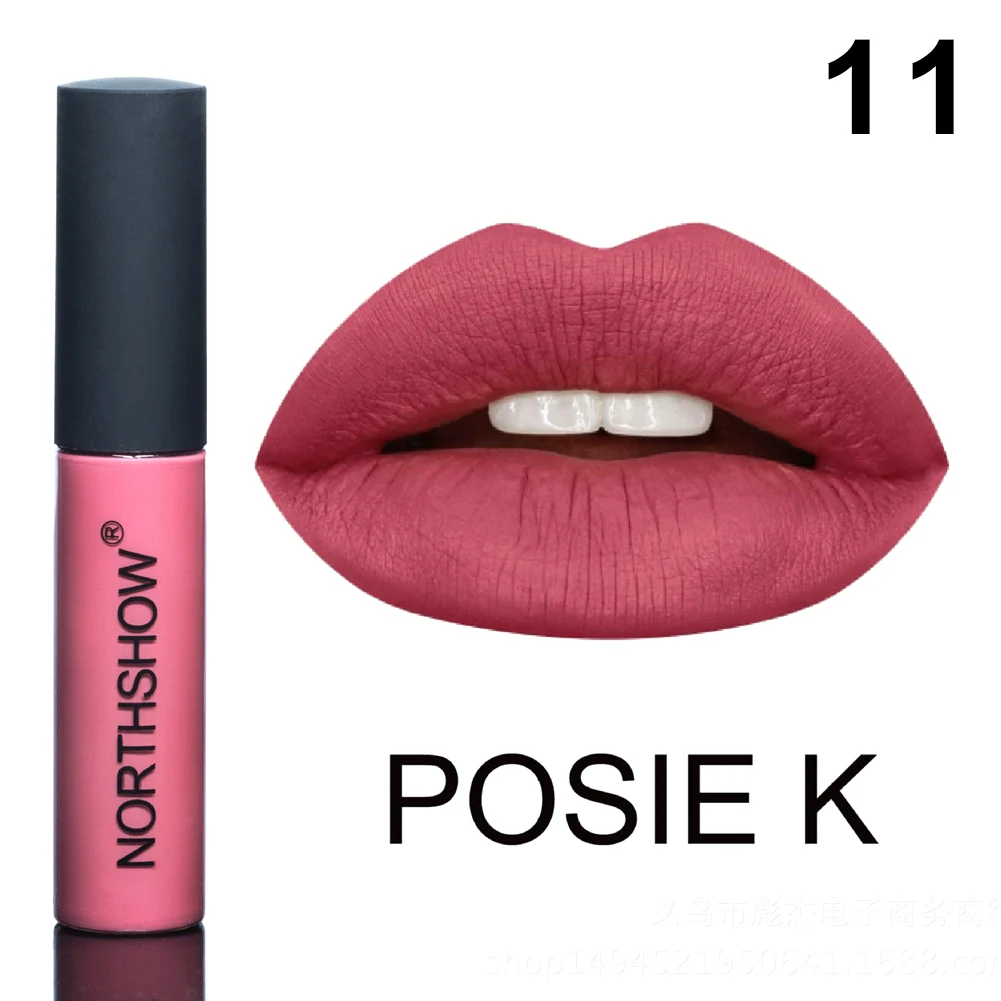 11 1 Pcs Matte Lipstick Waterproof Nude Velvet Liquid Lipstick Smooth High Pigmented Lip Glaze JIU55 - Цвет: 11