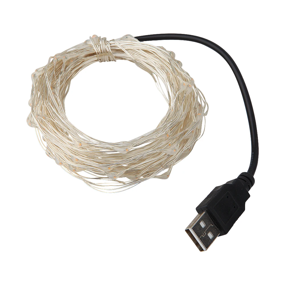 Waterproof LED String Light Mini Christmas Lights for Holiday Party Garden Bedroom Wedding Decoration 5V USB Fairy Lamp 2m 20led | Освещение