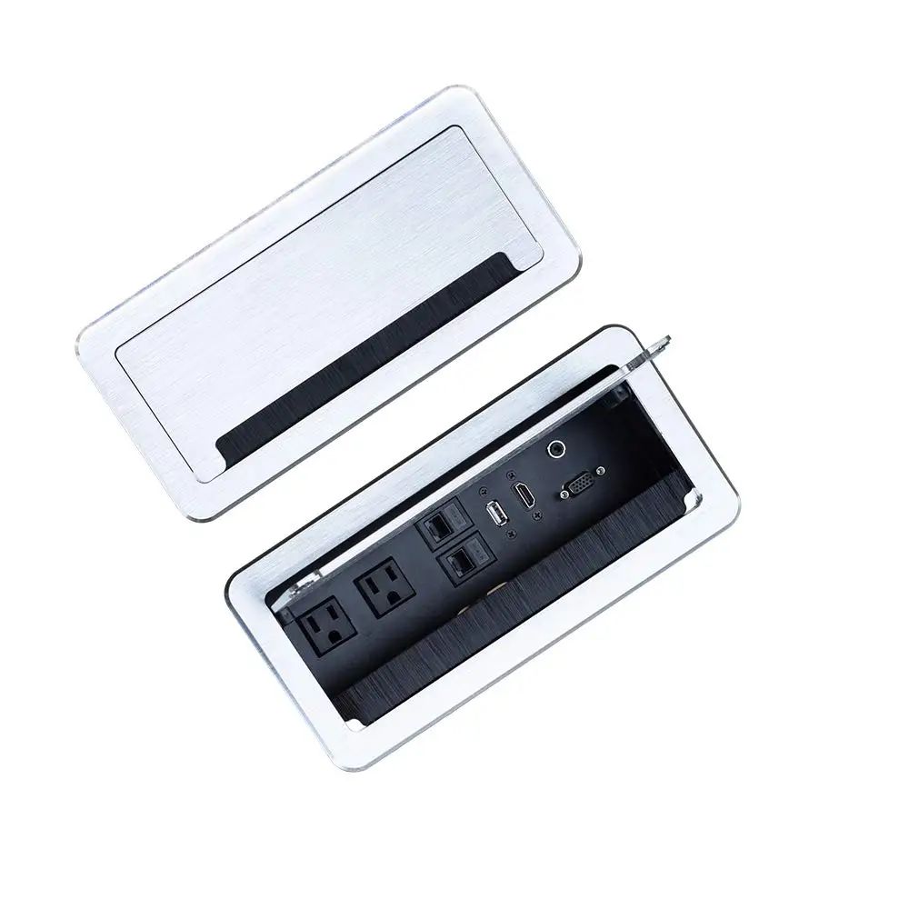 Многофункциональная настольная розетка раскладушка US Brush/VGA /USB HDMI/микрофон 3 5