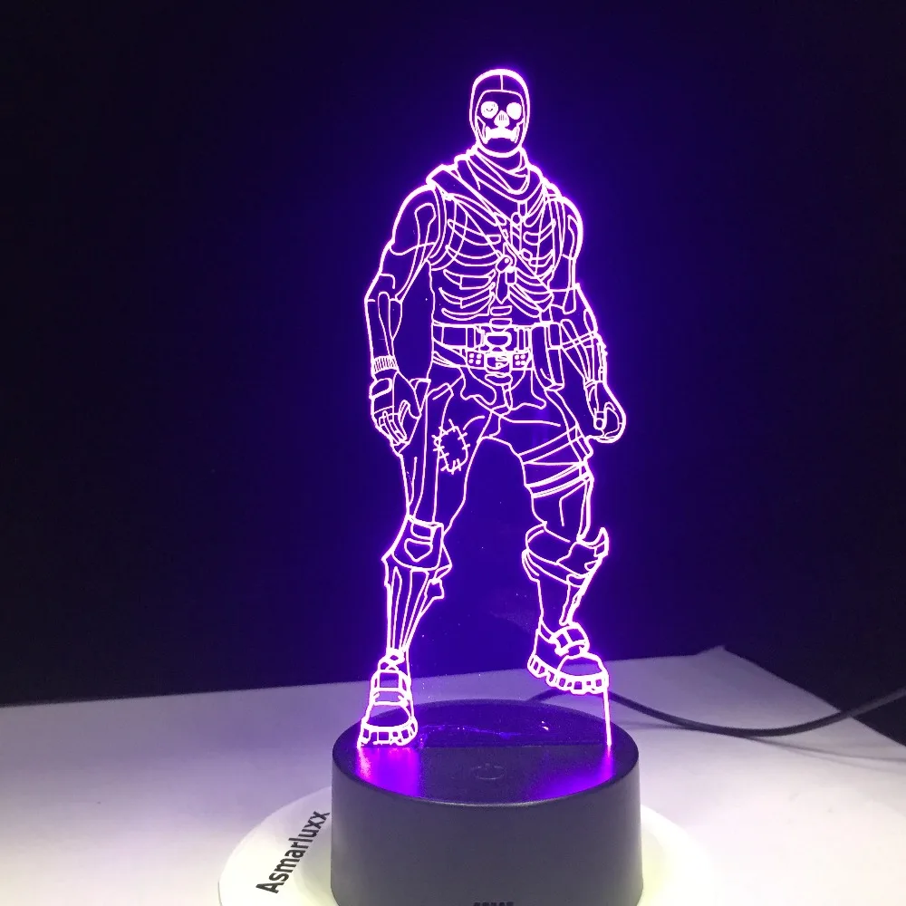 Прямая поставка Череп Новый Trooper 3D светильник светодиодный кожи битва ночные