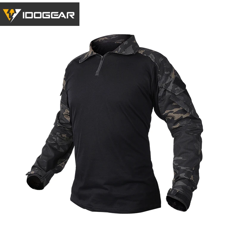 Multicam black IDOGEAR Ghillie костюм боевой G3 тактическая рубашка Охота страйкбол одежда военная Камуфляж Мультикам черный 3101 - Цвет: Multicam black