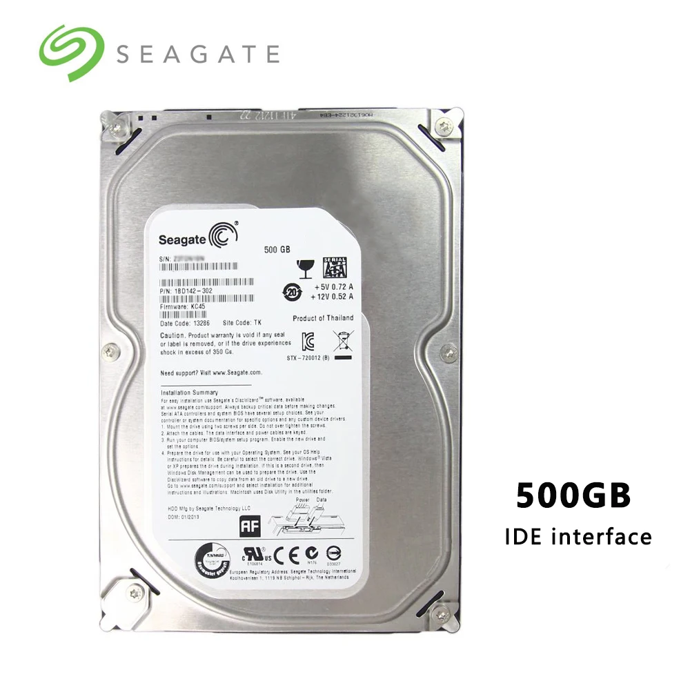 Внутренний механический жесткий диск Seagate 500 Гб настольный ПК 3 5 &quot интерфейс IDE HDD