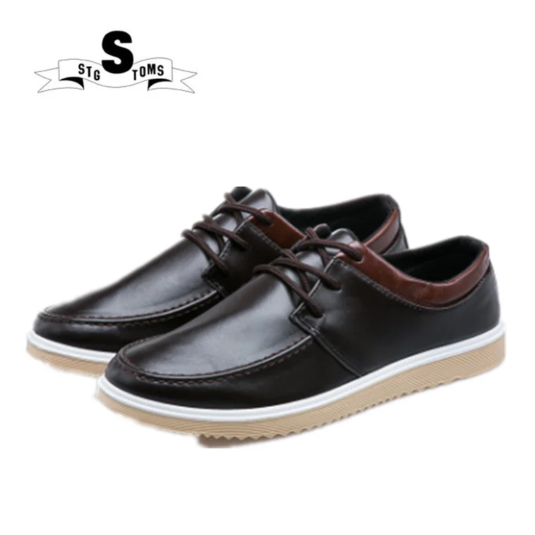 Мужская обувь в британском стиле молодежная Весенняя легкая дышащая из спилка на