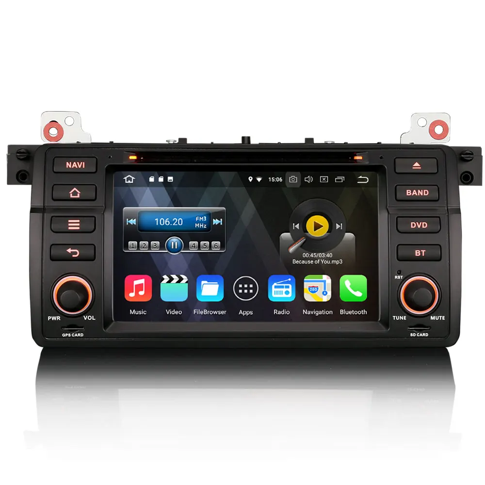 7 &quotОС Android 8 0 DVD мультимедиа gps радио для BMW E46 (318/320/325) 1998-2006 и M3 с Разделение Экран
