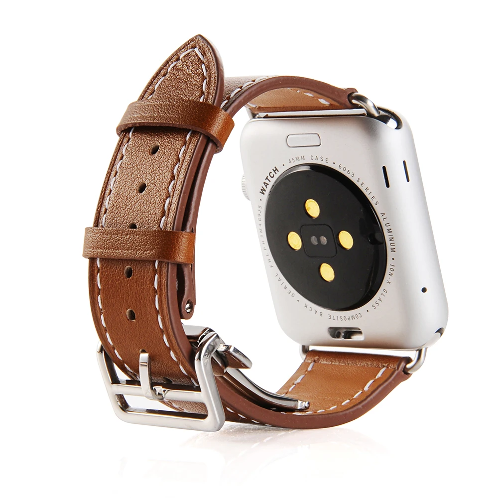 Кожаный ремешок для часов correa Apple watch band 4 42 мм/38 мм 44 40 браслет с пряжкой наручные