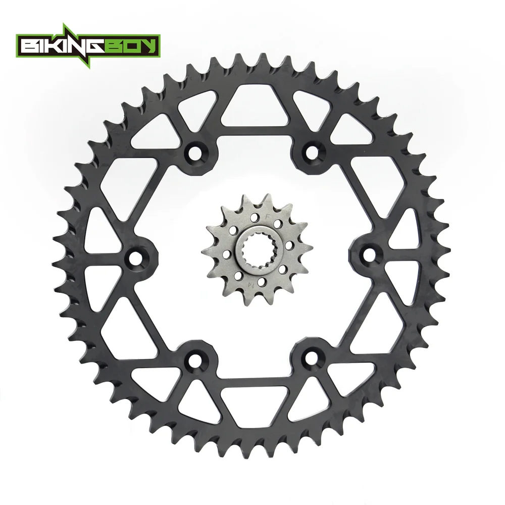 BIKINGBOY Front 14T Rear 48T-52T Sprocket for Husaberg TE 300 11-14 FE 450 08-14 250 13 14 Orange Black Silver | Автомобили и