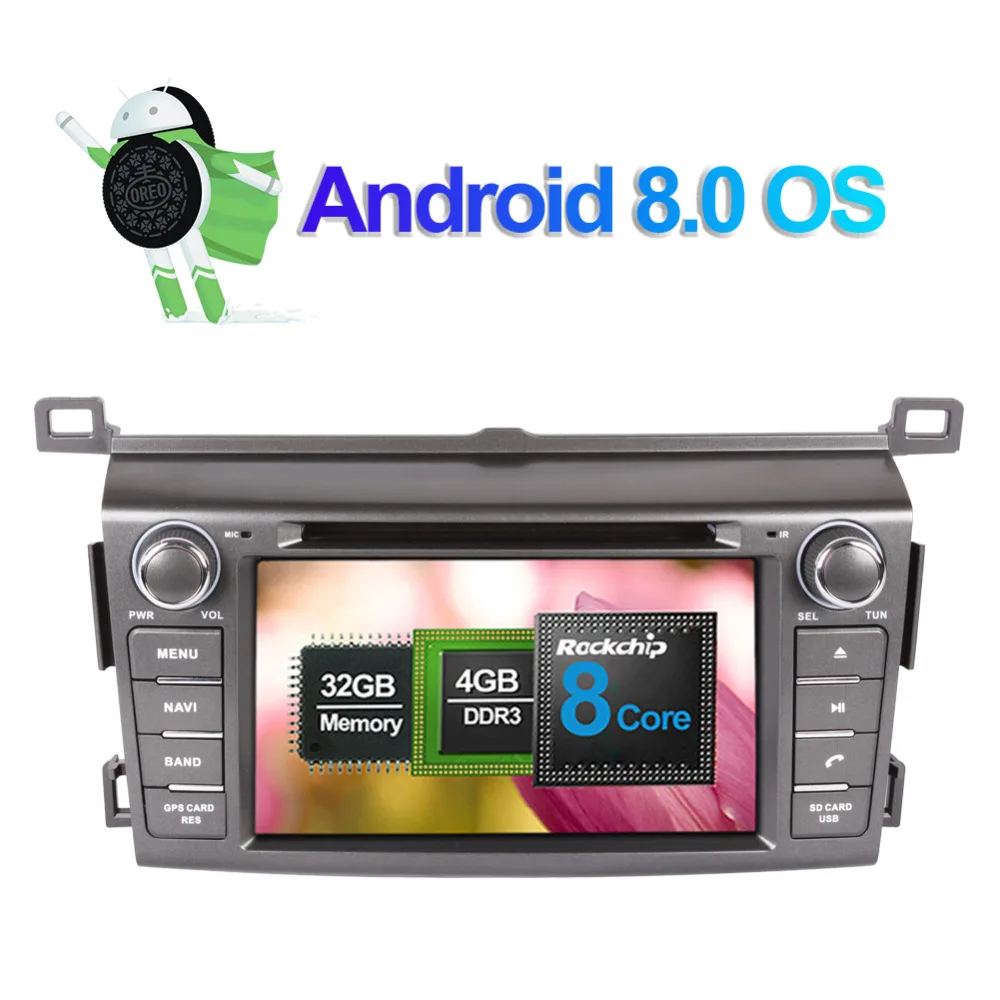 Автомобильный радиоприемник 7 дюймов Android 1/8 0 Восьмиядерный процессор 4 Гб ОЗУ