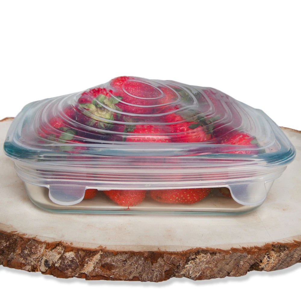 6 шт./компл. Мягкая силиконовая крышка сохранение свежести продуктов