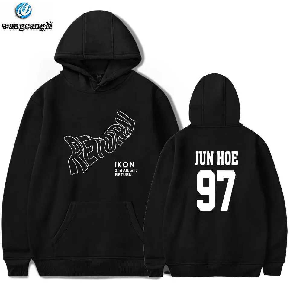 

Kpop Ikon Album Hoodies Women Casual Harajuku Unisex Pullover Hoodie Tracksuit Ikon Fans Supportive Member Name Print Sweatshirt