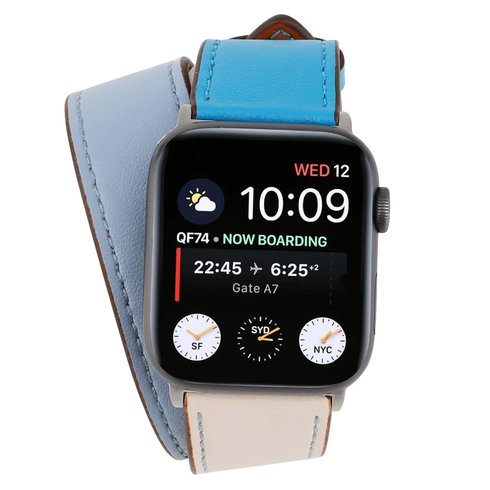 Ремешок для часов из натуральной кожи Apple Watch Series 4 44 мм 40 42 38 мм|Ремешки часов| |