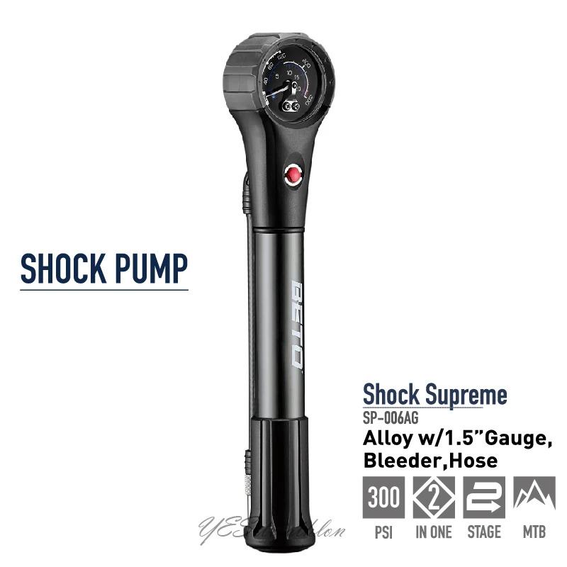 BETO SP-006AG Bicycle pump Bike Air Pump and shock compatible Presta Schrader | Спорт и развлечения