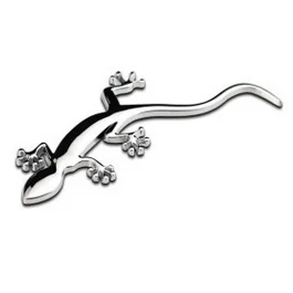 silver tail left Автомобильный стиль 3D крутой металлический геккон стикер черный серебряный значок эмблема хвостовая часть наклейка авто мотоцикл забавная наклейка - Название цвета: silver tail left