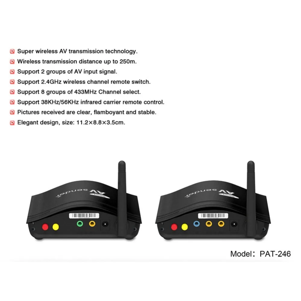 Pakite2.4ghz smart digital STB Беспроводной av отправителя ТВ аудио видео передатчик приемник с