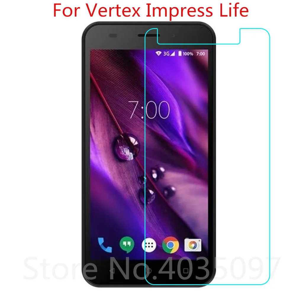 2.5D 9H Glass For Vertex Impress Life Screen Protector Tempered Anti-Scratch Protective Film | Мобильные телефоны и