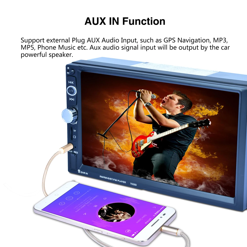 HEVXM 2 Din Универсальное автомобильное радио Bluetooth Авторадио мультимедийный плеер