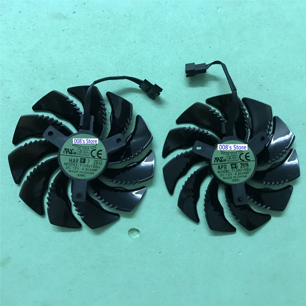 Вентилятор охлаждения для видеокарты EVERFLOW GTX 1070 WINDFORCE OC 8G T129215SU 12 В постоянного